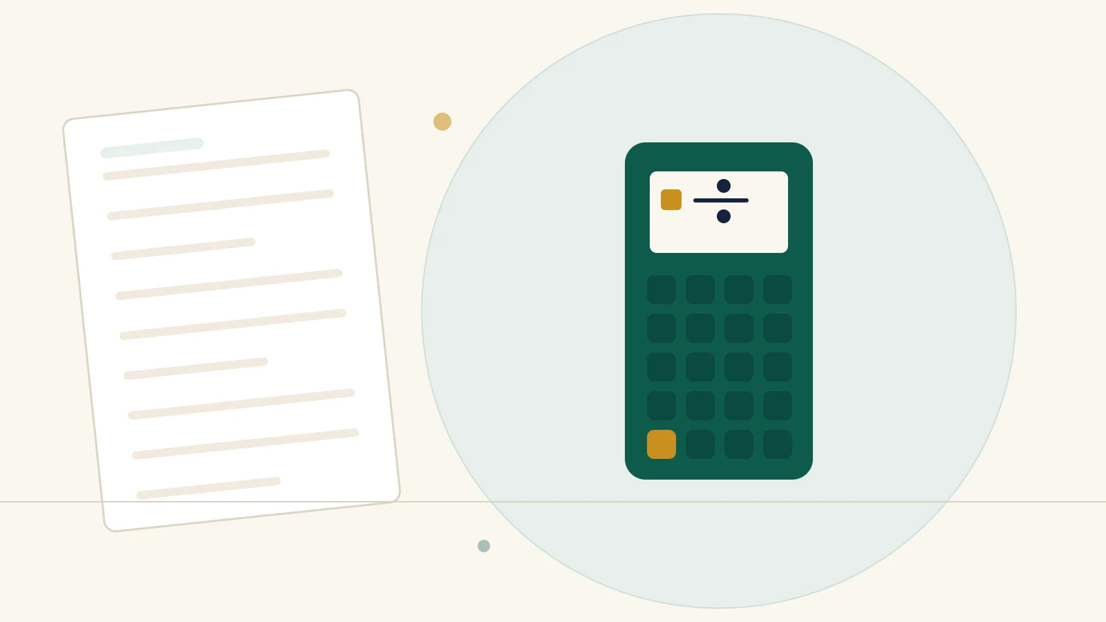 Calculatrice scientifique de collège posée sur un cahier à petits carreaux, à côté d'un compas et d'une équerre.